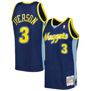 Allen Iverson Denver Nuggets Hardwood Élégant Classics Swingman Jersey Navy