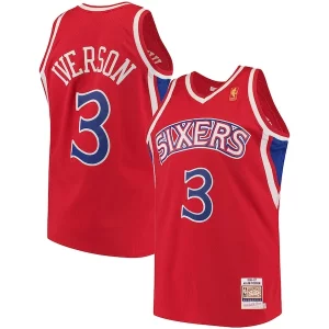 Allen Iverson Philadelphia 76ers 1996/97 Hardwood Classics Authentic Moderne Jersey Red/Black/White