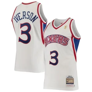 Allen Iverson Philadelphia 76ers 1996/97 Dashing Hardwood Classics Authentic Jersey White
