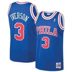 Allen Iverson Philadelphia 76ers 1996/97 Hardwood Classics Throwback Swingman Jersey Royal Admirable