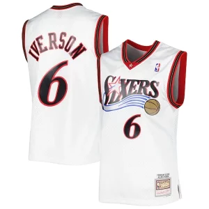 Allen Iverson Philadelphia 76ers 2001/02 Hardwood Classics Authentique Swingman Jersey White/Red