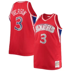 Allen Iverson Philadelphia 76ers Big & Tall 1996/97 Exclusif NBA 75th Anniversary Diamond Swingman Jersey Red