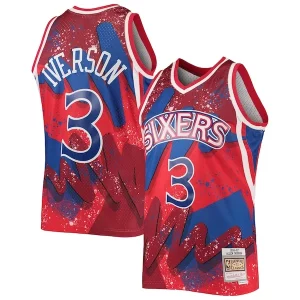 Allen Iverson Philadelphia 76ers Hardwood Classics 1996/97 Classique Hyper Hoops Swingman Jersey Red