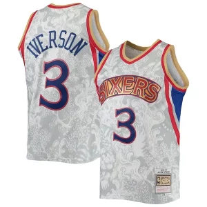 Allen Iverson Philadelphia 76ers Hardwood Classics 1996/97 Lunar New Premium Year Swingman Jersey White