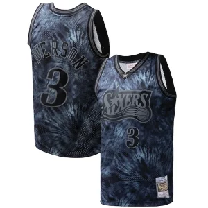 Allen Iverson Philadelphia 76ers Magnifique Hardwood Classics 1997/98 Tie Dye Swingman Jersey Black