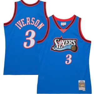 Allen Iverson Philadelphia 76ers Hardwood Classics 1997/98 Tropical Distingué Swingman Jersey Royal