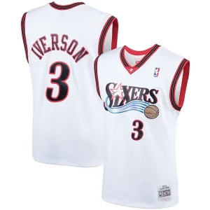 Allen Iverson Philadelphia 76ers Hardwood Classics Swingman Jersey Gracieux White/Royal