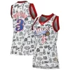 Allen Iverson Philadelphia Charming 76ers Women's 2000 Doodle Swingman Jersey White