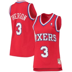 Allen Iverson Commémoratif Philadelphia 76ers Women's 2002/03 Hardwood Classics Swingman Jersey Red