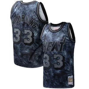 Alonzo Mourning Miami Heat Hardwood Classics Captivant 1996/97 Tie Dye Swingman Jersey Black