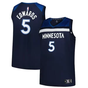 Anthony Edwards Minnesota Timberwolves Big & Tall Fast Break Jersey Icon Edition Navy Exclusif