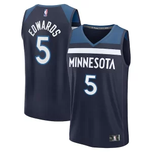 Anthony Edwards Minnesota Timberwolves Fast Break Replica Player Jersey Authentique Icon Edition Navy