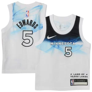 Anthony Edwards Uniques Minnesota Timberwolves Nike Toddler 2024/25 Swingman Player Jersey City Edition White
