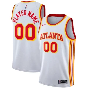 Atlanta Hawks Nike 2020/21 Swingman Custom Jersey Association Edition Captivant White