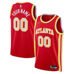 Atlanta Uniques Hawks Nike 2021/22 Diamond Swingman Custom Jersey Icon Edition Red