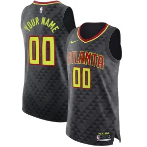 Atlanta Hawks Nike Splendide Authentic Custom Jersey Black Icon Edition