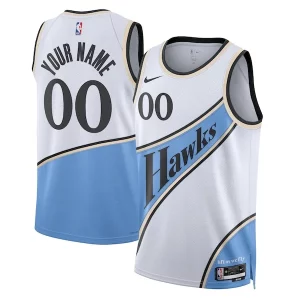Atlanta Hawks Nike Unisex 2024/25 Unique Custom Swingman Jersey City Edition White