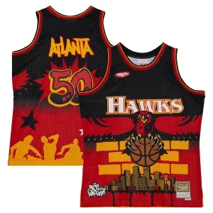 Atlanta Hawks x Tats Cru Hardwood Classics Fashion Élégant Jersey Black
