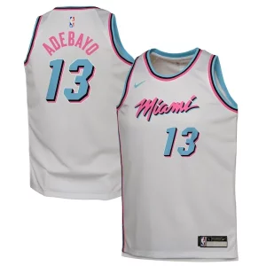Bam Adebayo Gracieux Miami Heat Nike Youth 2024/25 Swingman Player Jersey City Edition White