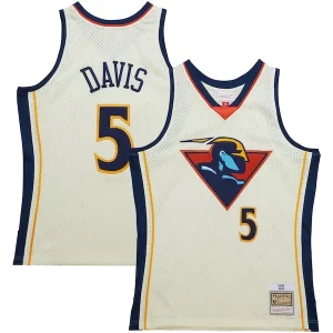 Baron Davis Golden State Warriors Élégant Chainstitch Swingman Jersey Cream