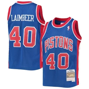 Bill Laimbeer Detroit Pistons Commémoratif Youth 1988/89 Hardwood Classics Swingman Jersey Blue