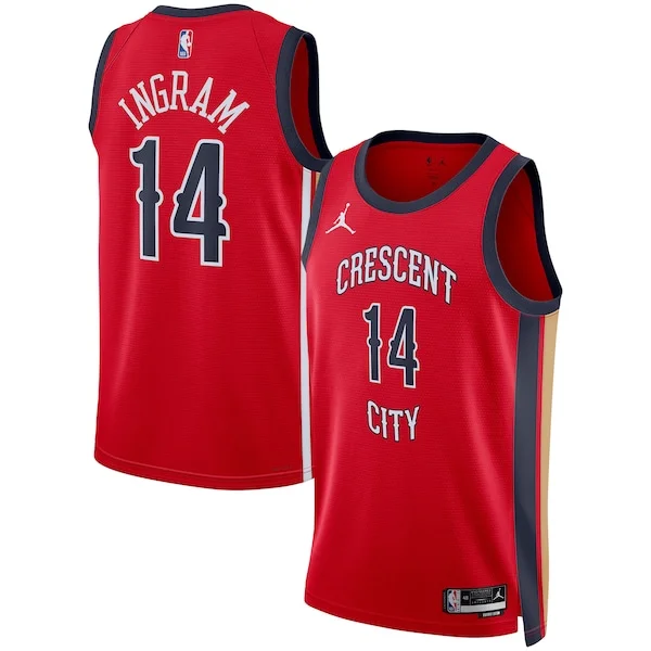 Brandon Ingram New Orleans Pelicans Jordan Classique Brand Unisex Swingman Jersey Statement Edition Red