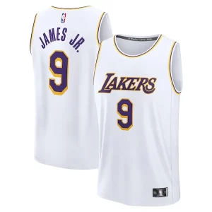 Bronny Superbe James Los Angeles Lakers Fast Break Replica Player Jersey Association Edition White