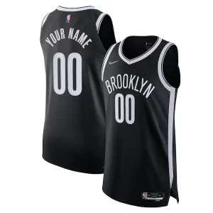 Brooklyn Nets Nike Moderne 2021/22 Diamond Authentic Custom Jersey Icon Edition Black