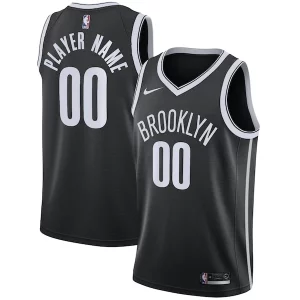 Brooklyn Incontournable Nets Nike Swingman Custom Jersey Black Icon Edition