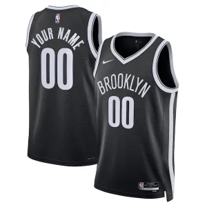 Brooklyn Nets Nike Dashing Unisex Swingman Custom Jersey Black Icon Edition