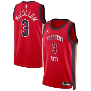 CJ McCollum New Orleans Pelicans Jordan Brand Personalisable Unisex Swingman Jersey Statement Edition Red