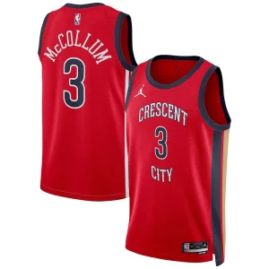 CJ McCollum New Orleans Gracieux Pelicans Jordan Brand Unisex Swingman Jersey Statement Edition Red
