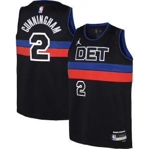 Cade Cunningham Detroit Pistons Jordan Brand Youth Swingman Jersey Statement Edition Black Tendance