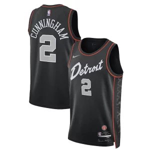 Cade Cunningham Detroit Pistons Nike Unisex 2023/24 Swingman Jersey Black Sophistiqué City Edition