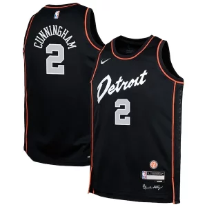 Cade Cunningham Detroit Pistons Nike Youth Swingman Replica Jersey City Edition Confortable Black