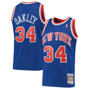 Charles Oakley New York Knicks Hardwood Classics Swingman Uniques Jersey Blue