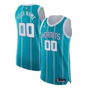 Charlotte Hornets Nike 2021/22 Diamond Swingman Moderne Authentic Custom Jersey Icon Edition Teal