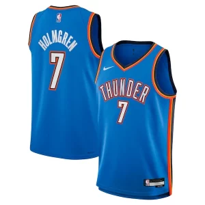 Chet Holmgren Oklahoma City Thunder Nike Youth Swingman Jersey Élégant Icon Edition Blue