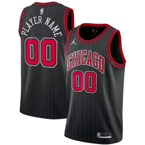 Chicago Bulls Exceptionnel Jordan Brand Swingman Custom Jersey Statement Edition Black