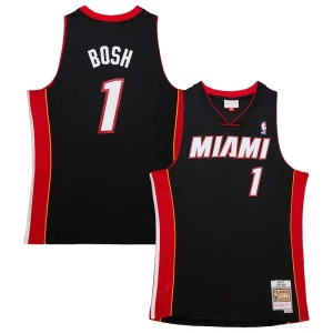 Chris Exceptionnel Bosh Miami Heat Hardwood Classics Swingman Jersey Black