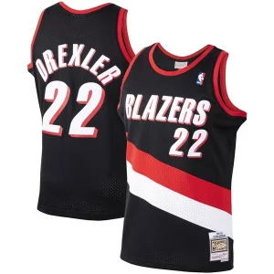 Clyde Drexler Admirable Portland Trail Blazers 1991/92 Hardwood Classics Swingman Jersey Black