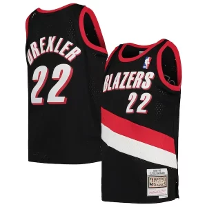 Clyde Drexler Portland Refiné Trail Blazers Youth 1991/92 Hardwood Classics Swingman Jersey Black