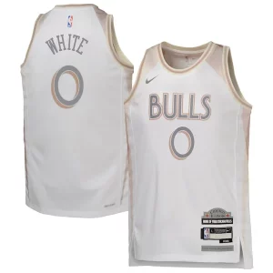 Coby White Chicago Bulls Notable Nike Youth 2024/25 Swingman Player Jersey City Edition White