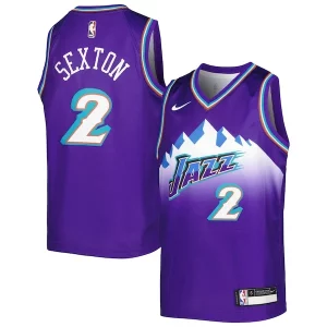 Collin Sexton Utah Jazz Nike Youth 2022/23 Swingman Jersey Éclatant City Edition Purple