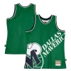 Dallas Mavericks Hardwood Classics Blown Out Fashion Haut de gamme Jersey Green