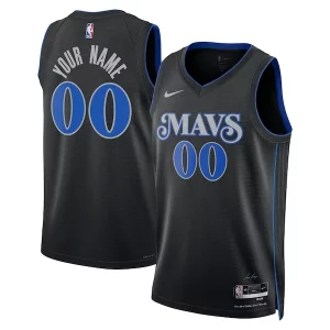 Dallas Mavericks Nike Premium Unisex 2023/24 Custom Swingman Jersey Black City Edition