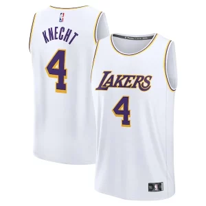Dalton Knecht Los Angeles Lakers Fast Break Replica Player Jersey Prime Association Edition White