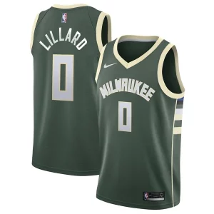 Damian Lillard Milwaukee Bucks Nike Unisex Exceptionnel Swingman Player Jersey Icon Edition Hunter Green
