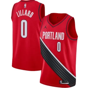 Damian Lillard Portland Trail Blazers Jordan Brand 2020/21 Swingman Jersey Statement Bold Edition Red