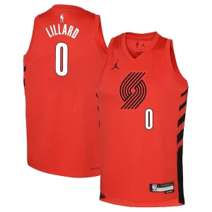 Damian Lillard Portland Trail Blazers Jordan Brand Youth Swingman Jersey Statement Edition Gracieux Red